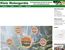 Tablet Screenshot of klotz-motorgeraete.de